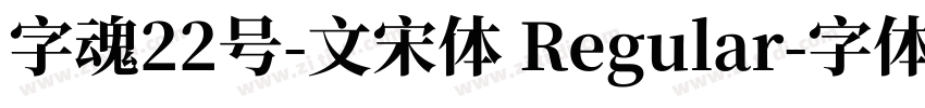 字魂22号-文宋体 Regular字体转换